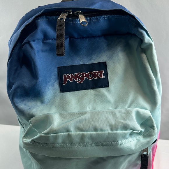 JanSport Blue and Pink Ombre Backpack - Picture 2 of 14